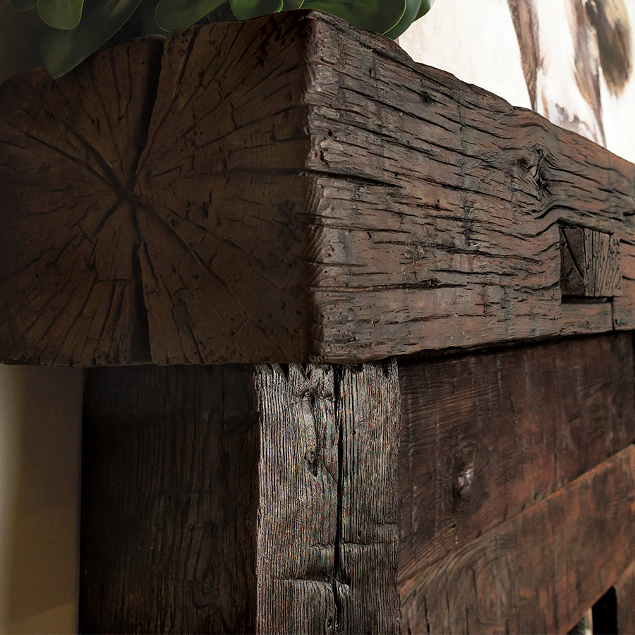 MantelX TimberX 6 Foot Cast Stone Fireplace Mantel Shelf