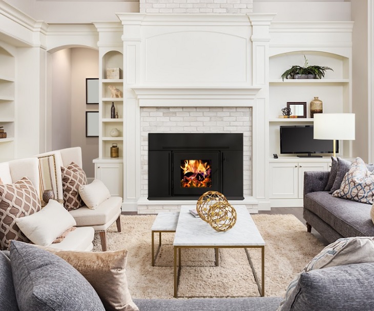 MF Fire 40 Inch Nova Wood Burning Fireplace Insert