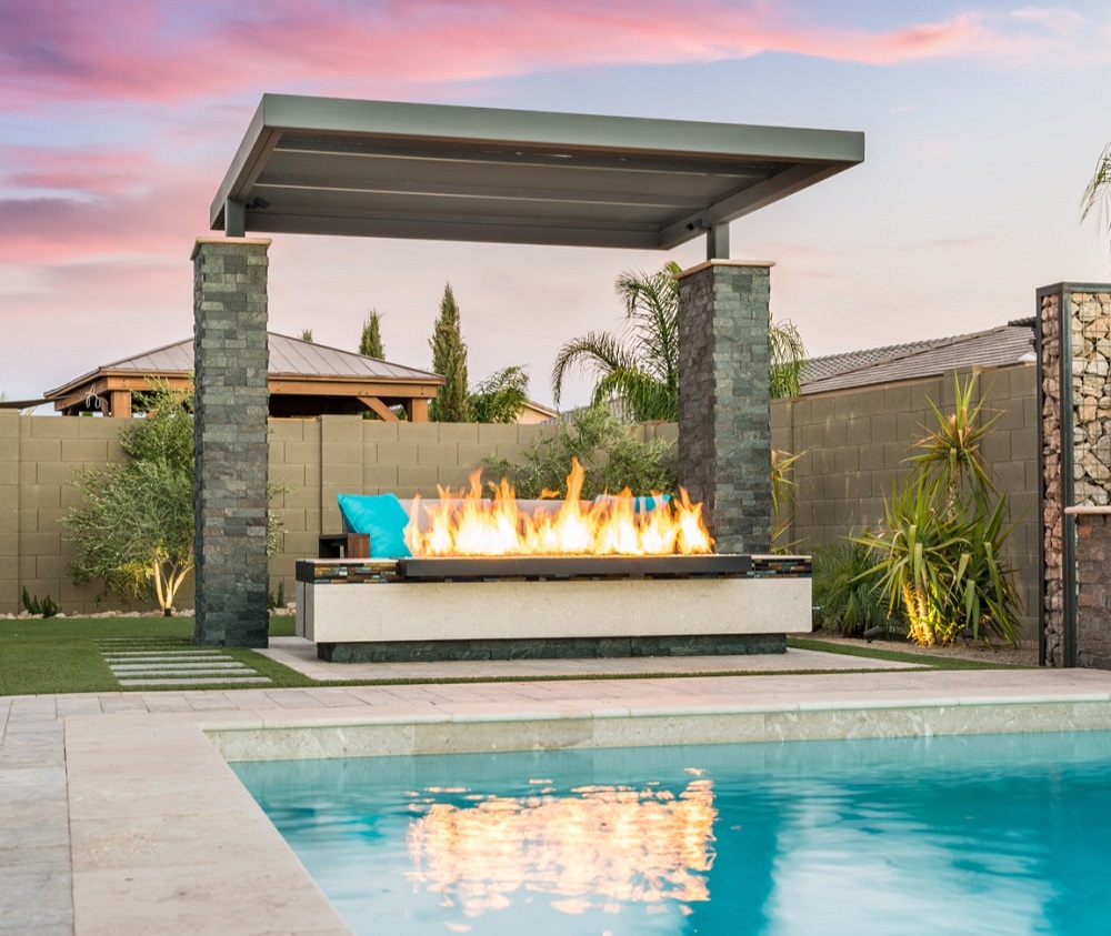 Fire By Design 48 Inch Flat Rectangular Pan Complete Gas Fire Pit Electronic Ignition Kit - 24V