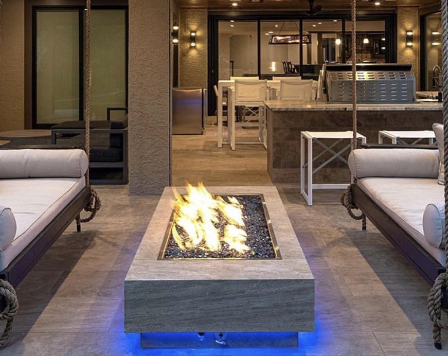 Fire By Design 96 Inch Flat Rectangular Pan Complete Gas Fire Pit Electronic Ignition Kit - 24V