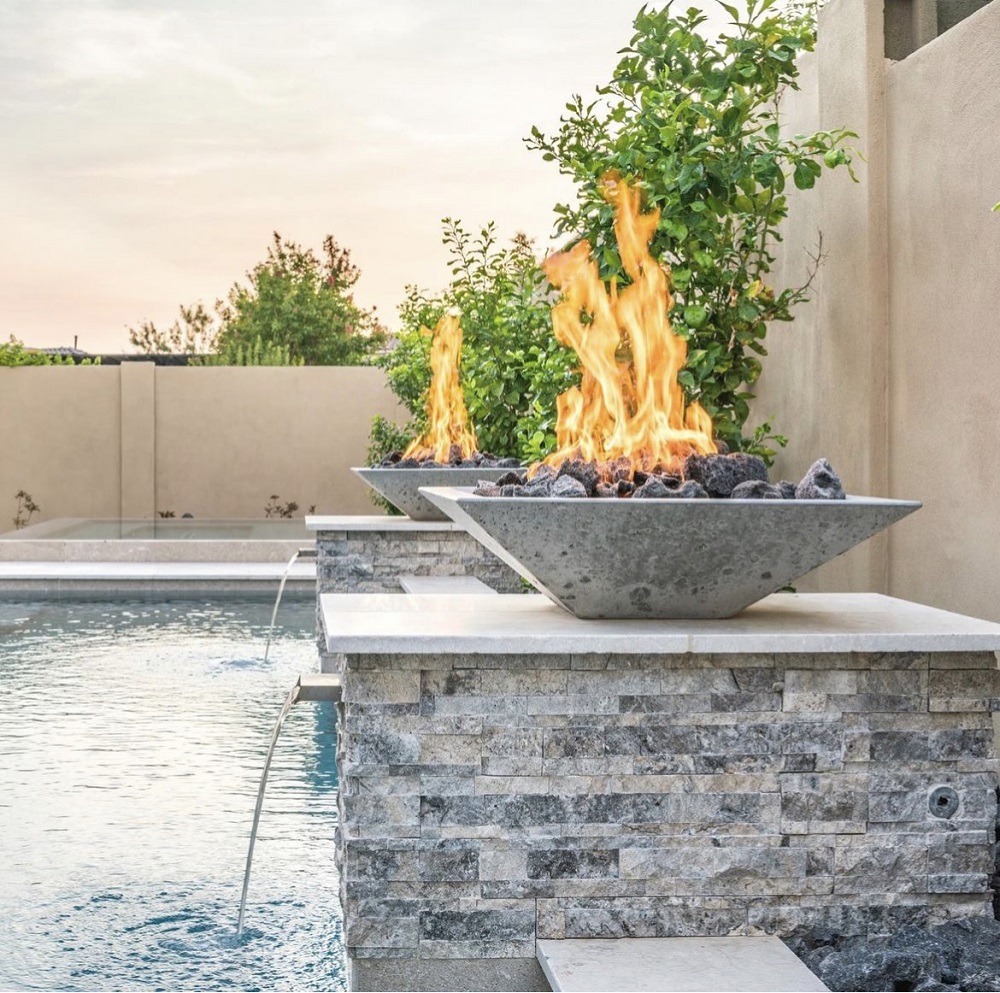 Fire By Design 24 Inch Flat Square Pan Complete Gas Fire Pit Electronic Ignition Kit - 24V