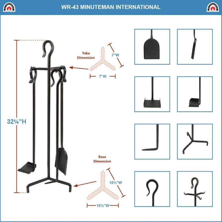 Minuteman Berlin Fireplace Tool Set