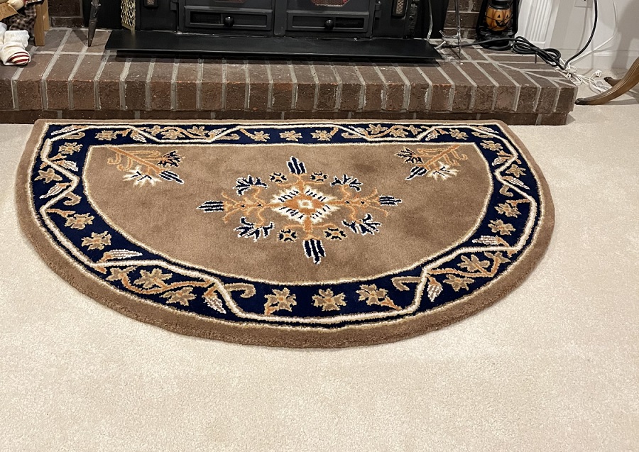Minuteman Extra Large Jardin Half Round Hearth Rug