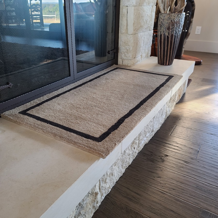 Minuteman Mesa Tan Rectangular Hearth Rug