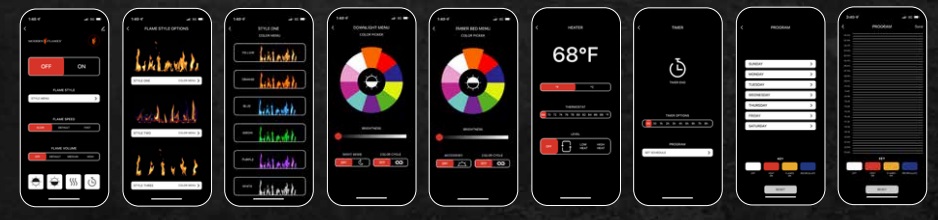 Modern Flames 60 Inch Orion Slim Electric Wall Fireplace