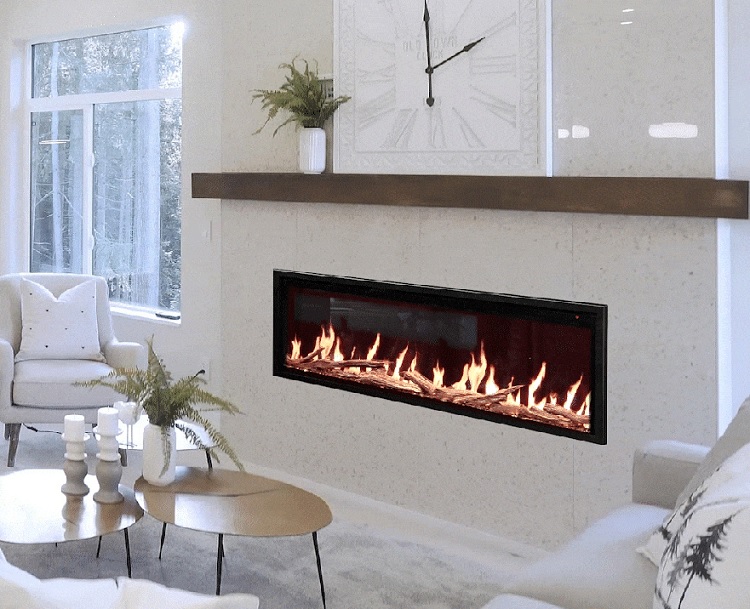 (Open Box Item) - Modern Flames 60 Inch Orion Slim Electric Wall Fireplace