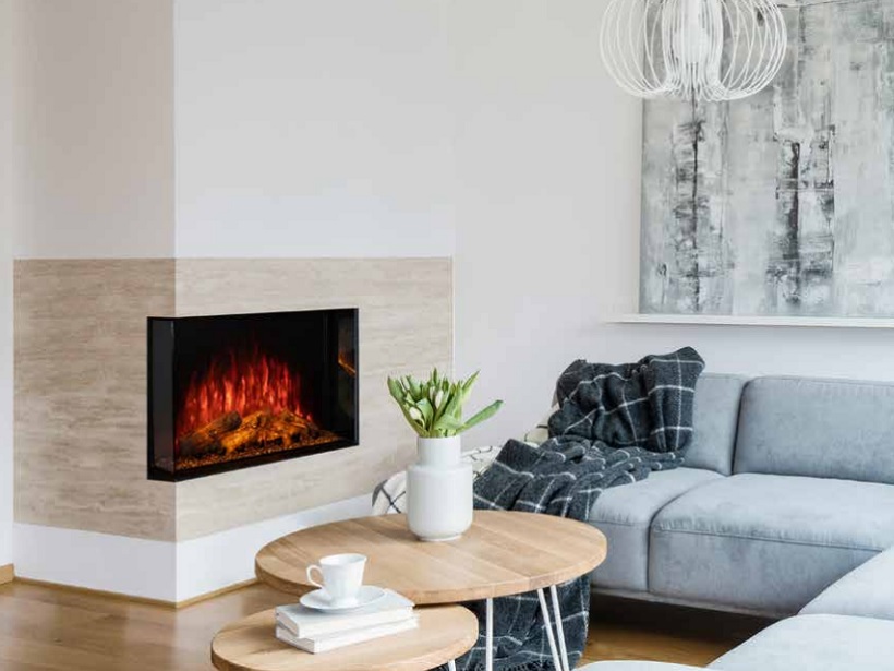 Modern Flames 42 Inch Sedona Pro Bay Front Peninsula Electric Fireplace