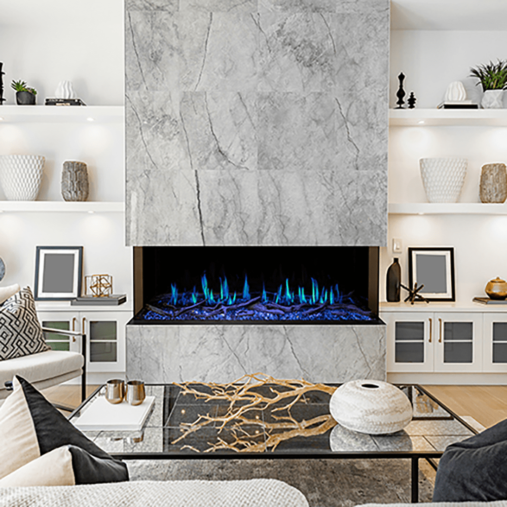 Modern Flames 44 Inch Landscape Pro Bay Front Peninsula Electric Fireplace