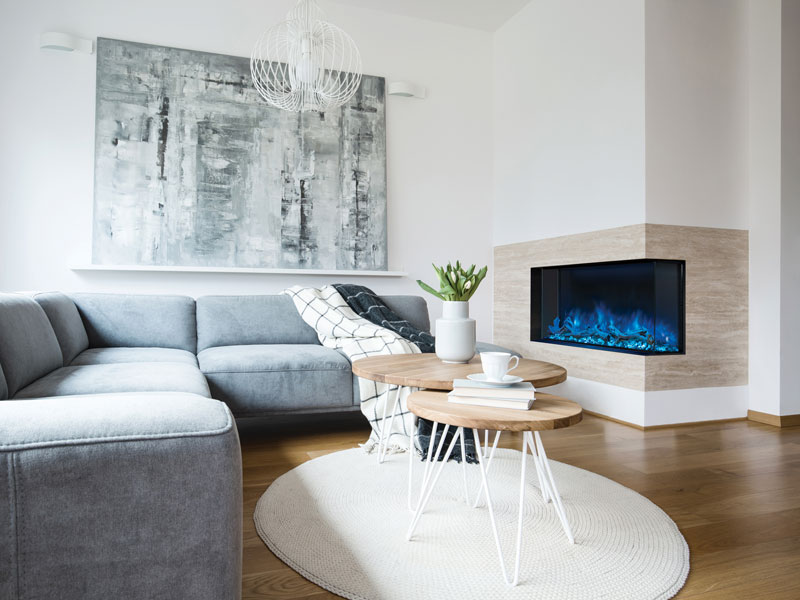 Modern Flames 68 Inch Landscape Pro Bay Front Electric Wall Fireplace