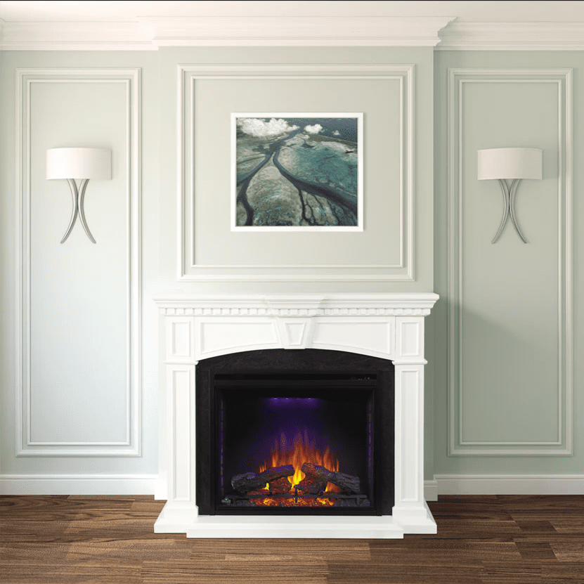 Napoleon Taylor Mantel Package with Ascent 33 Inch Electric Fireplace 