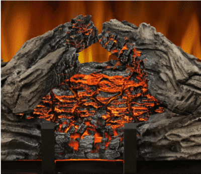 Napoleon Woodland 18 Inch Electric Fireplace Log Set with Metal Log Grate