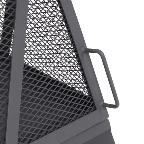 SunnyDaze 25 Inch Majestic Pyramid Heavy-Duty Steel Woodburning Fire Pit