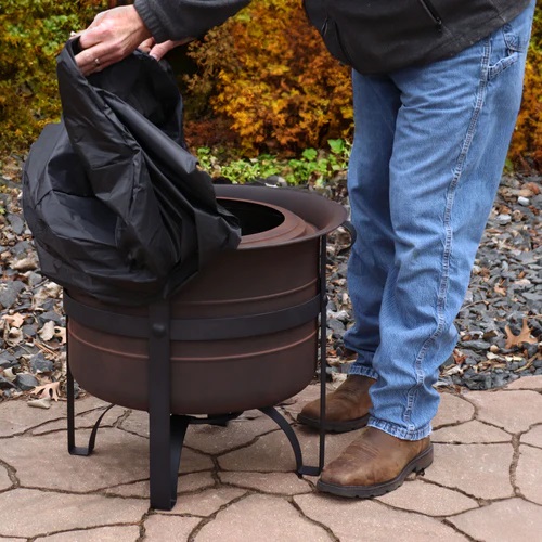 SunnyDaze 23 Inch Cauldron-Style Smokeless Woodburning Fire Pit