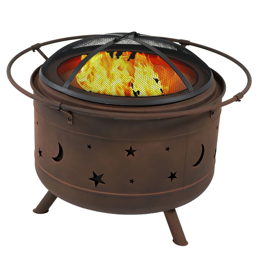 SunnyDaze 30 Inch Cosmic Smokeless Woodburning Fire Pit