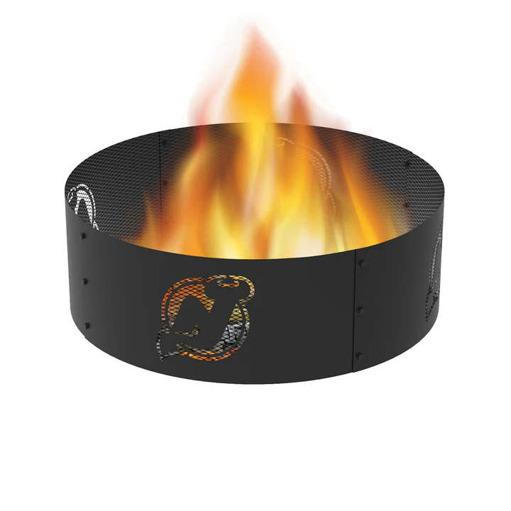Blue Sky New Jersey Devils 36 Inch Round Woodburning NHL Fire Ring