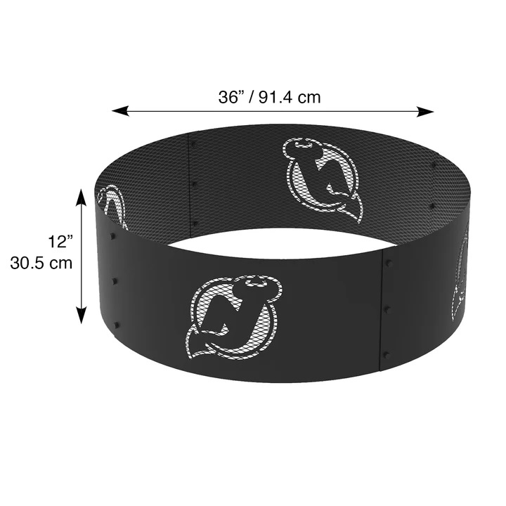 Blue Sky New Jersey Devils 36 Inch Round Woodburning NHL Fire Ring