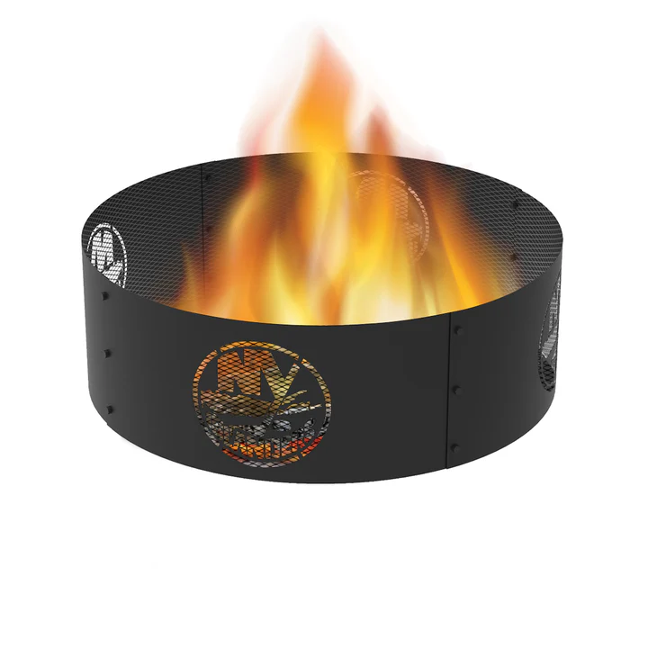 Blue Sky New York Islanders 36 Inch Round Woodburning NHL Fire Ring