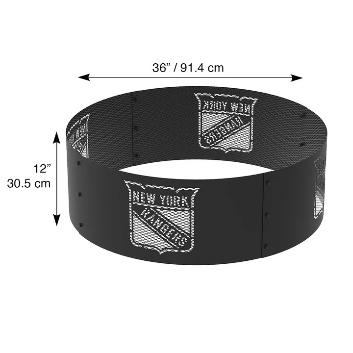 Blue Sky New York Rangers 36 Inch Round Woodburning NHL Fire Ring