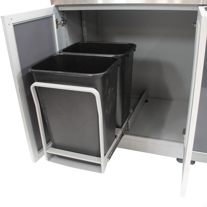 Blue Sky Pull Out Trash System for Outdoor Kitchen Cabinets