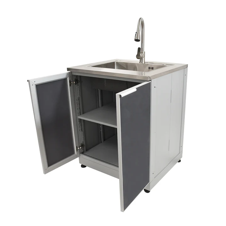 Blue Sky Stainless Steel Drop-In Sink with Drainer for Outdoor Kitchens