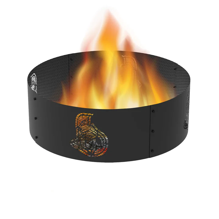 Blue Sky Ottawa Senators 36 Inch Round Woodburning NHL Fire Ring