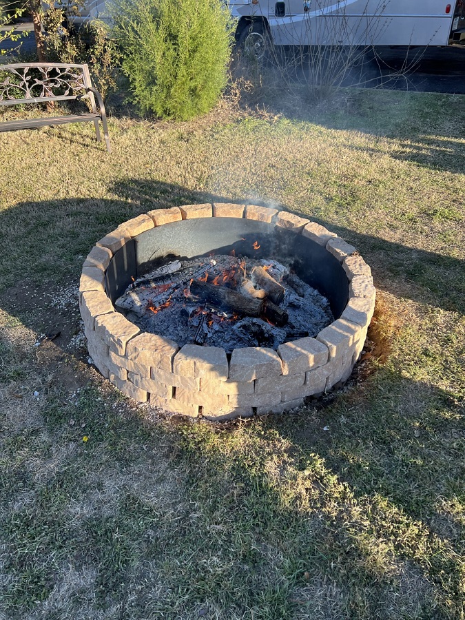 P&D Metal Works 4 Piece Solid Round Wood Burning Fire Ring
