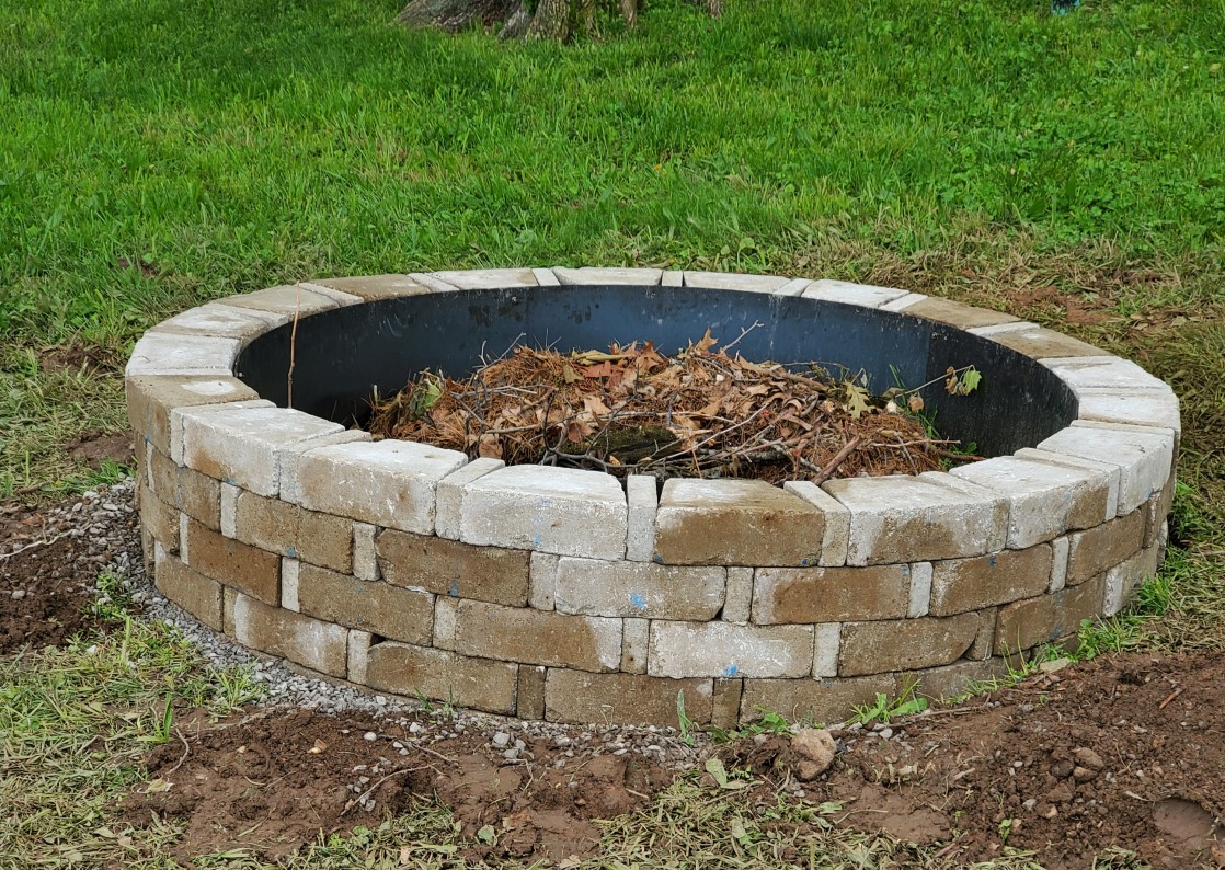 P&D Metal Works 5 Piece Solid Round Wood Burning Fire Ring