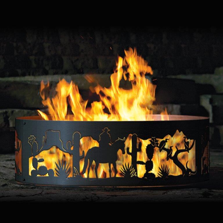 P&D Metal Works Southwest Wood Burning Fire Ring