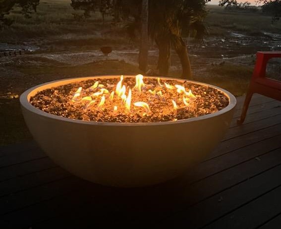 TessaRai Collection 40 Inch Patio Gas Fire Bowl - Push Button Ignition