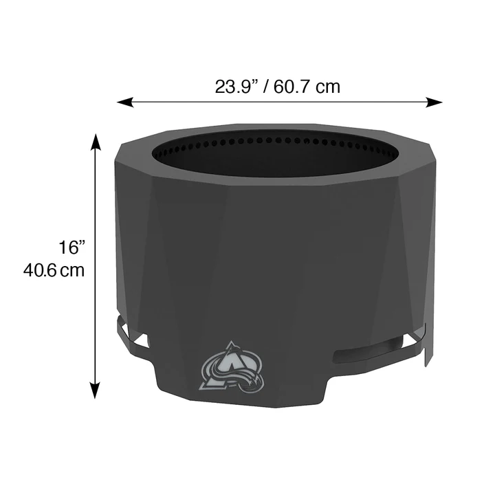 Blue Sky NHL Colorado Avalanche Smokeless Wood Burning Patio Fire Pit