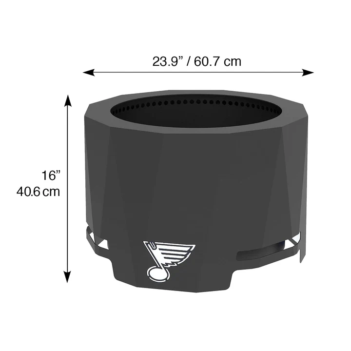 Blue Sky NHL St. Louis Blues Smokeless Wood Burning Patio Fire Pit