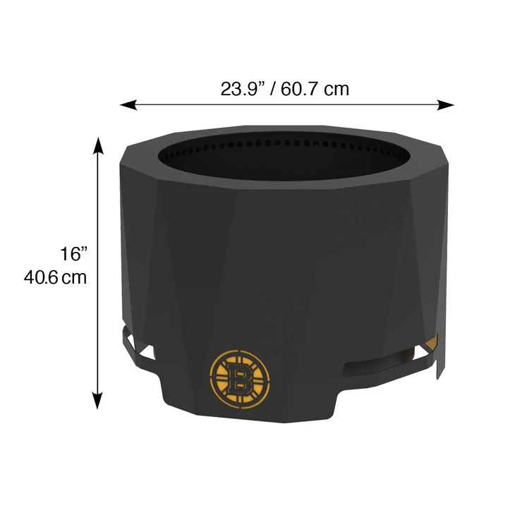 Blue Sky NHL Boston Bruins Smokeless Wood Burning Patio Fire Pit