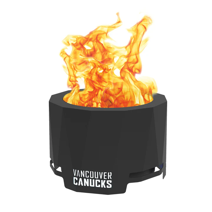 Blue Sky NHL Vancouver Canucks Smokeless Wood Burning Patio Fire Pit