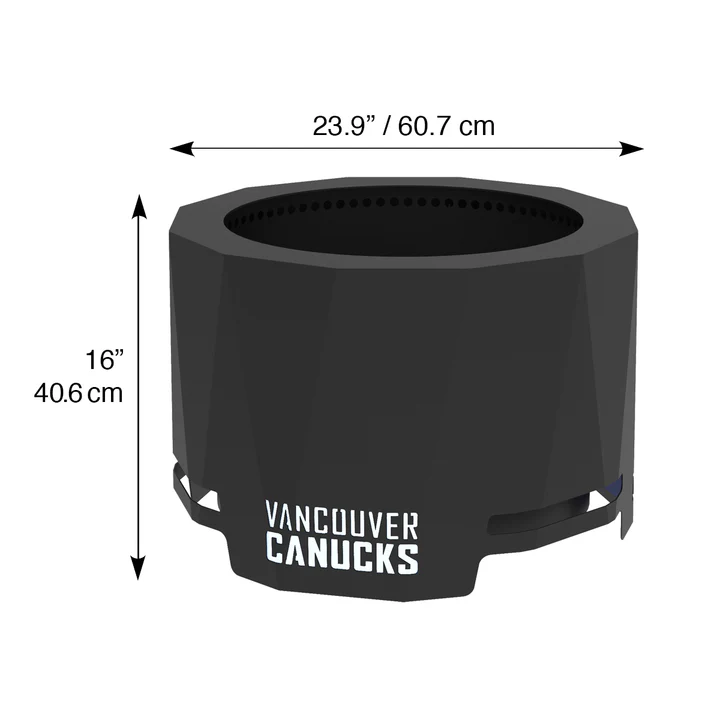 Blue Sky NHL Vancouver Canucks Smokeless Wood Burning Patio Fire Pit