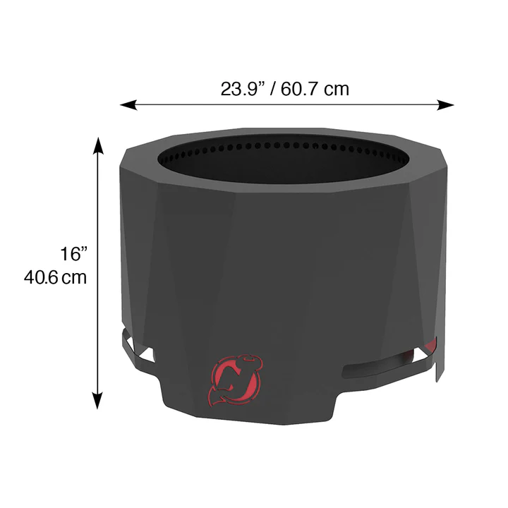 Blue Sky NHL New Jersey Devils Smokeless Wood Burning Patio Fire Pit