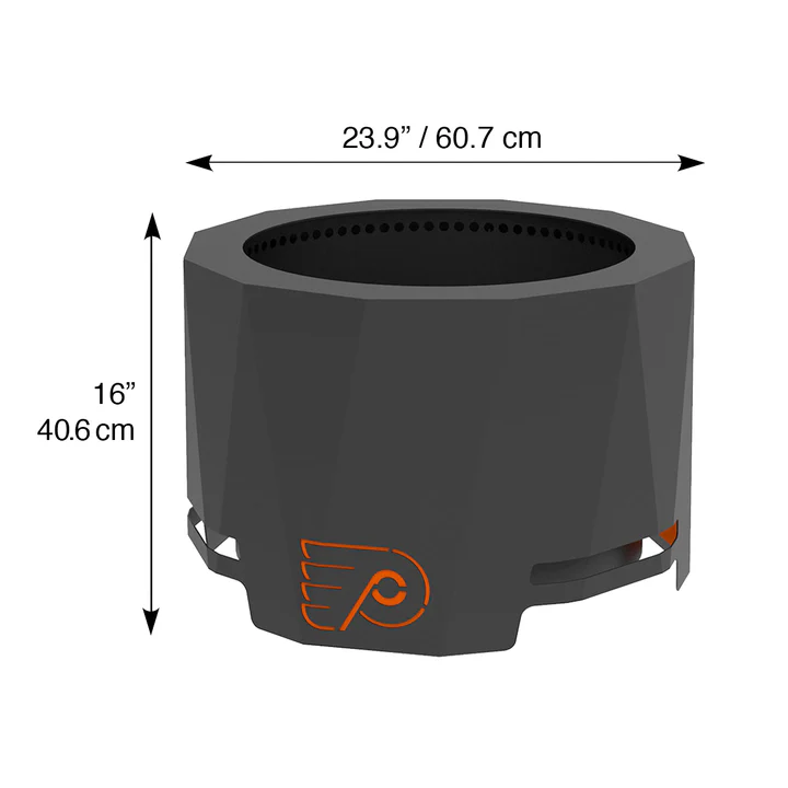 Blue Sky NHL Philadelphia Flyers Smokeless Wood Burning Patio Fire Pit