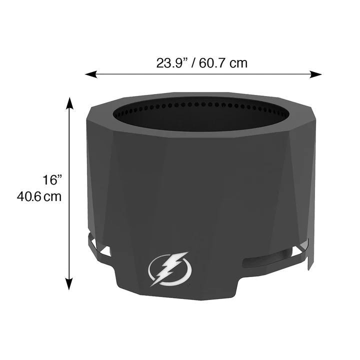 Blue Sky NHL Tampa Bay Lightning Smokeless Wood Burning Patio Fire Pit