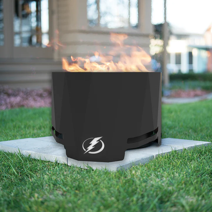 Blue Sky NHL Tampa Bay Lightning Smokeless Wood Burning Patio Fire Pit