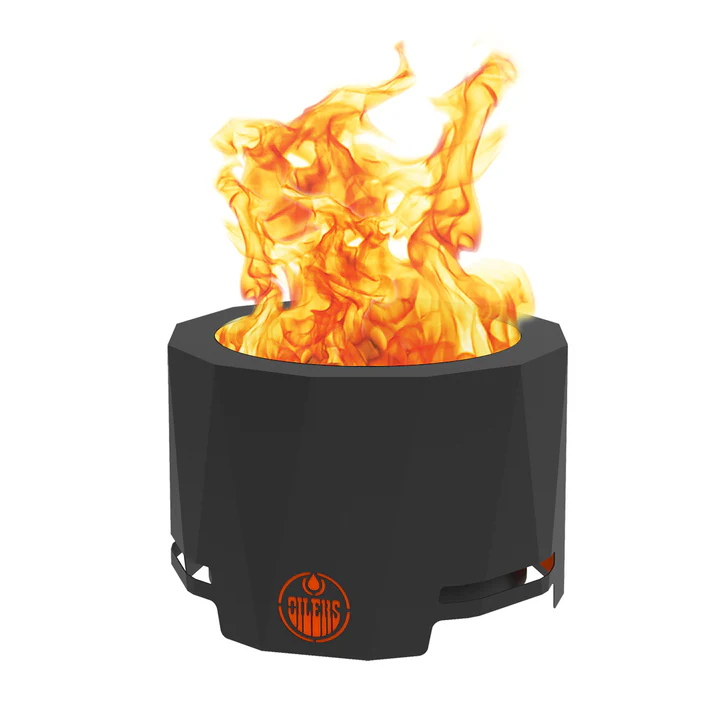 Blue Sky NHL Edmonton Oilers Smokeless Wood Burning Patio Fire Pit