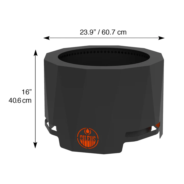 Blue Sky NHL Edmonton Oilers Smokeless Wood Burning Patio Fire Pit