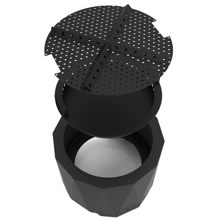 Blue Sky Outdoor Living 22 Inch Round Peak Patio Dual-Fuel Smokeless Fire Pit