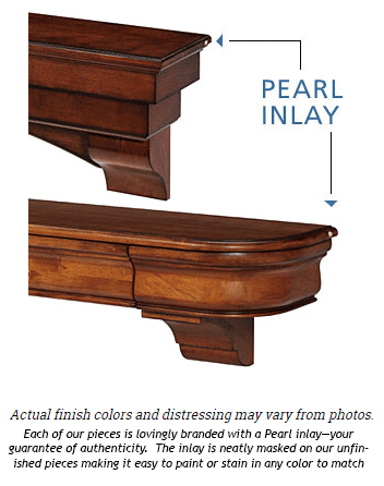 Pearl Mantels 418 Homestead Mantel Shelf Unfinished