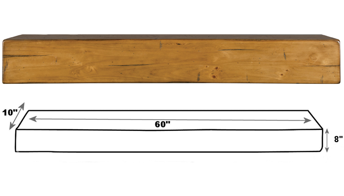 Pearl Mantels 496 Lexington Wooden Fireplace Mantel Shelf