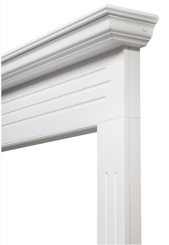 Pearl Mantels 48 Inch Newport MDF Full Fireplace Mantel - White