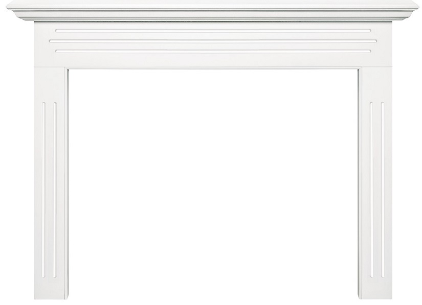 Pearl Mantels 48 Inch Newport MDF Full Fireplace Mantel - White