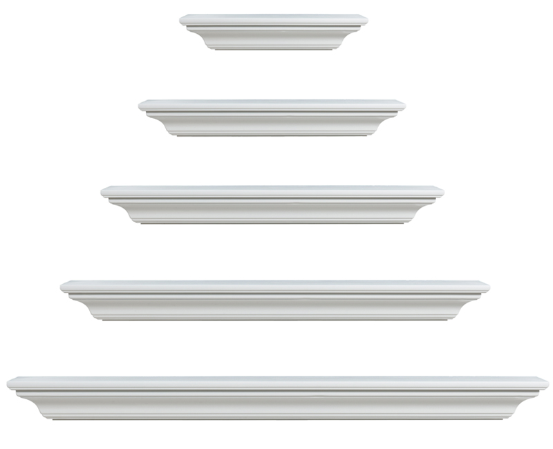 Pearl Mantels 618 Crestwood MDF Fireplace Mantel Shelf in White