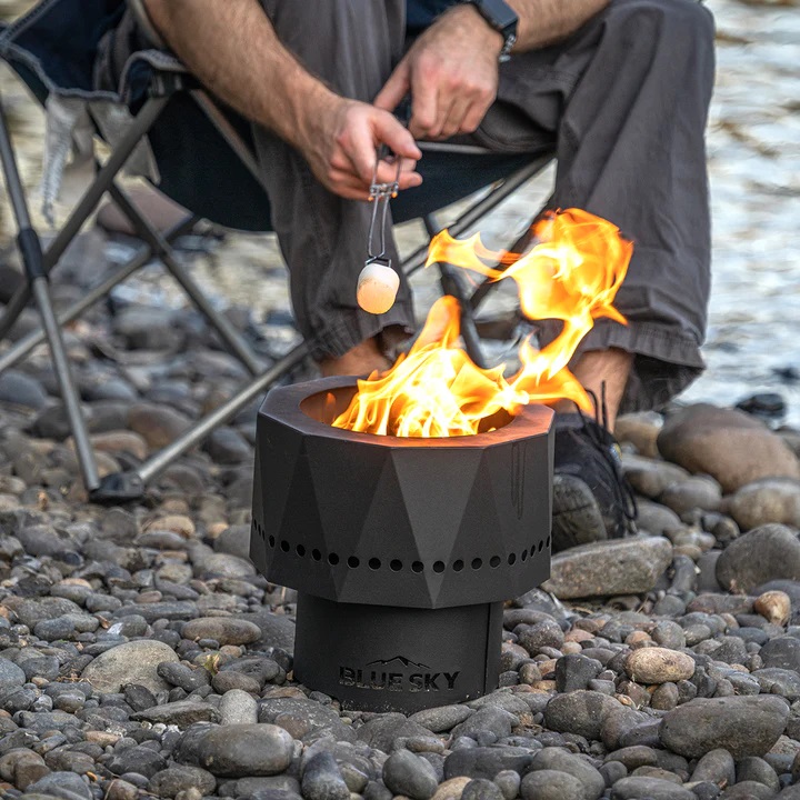 Blue Sky Outdoor Living 10 Inch Pike Portable Dual-Fuel Smokeless Fire Pit