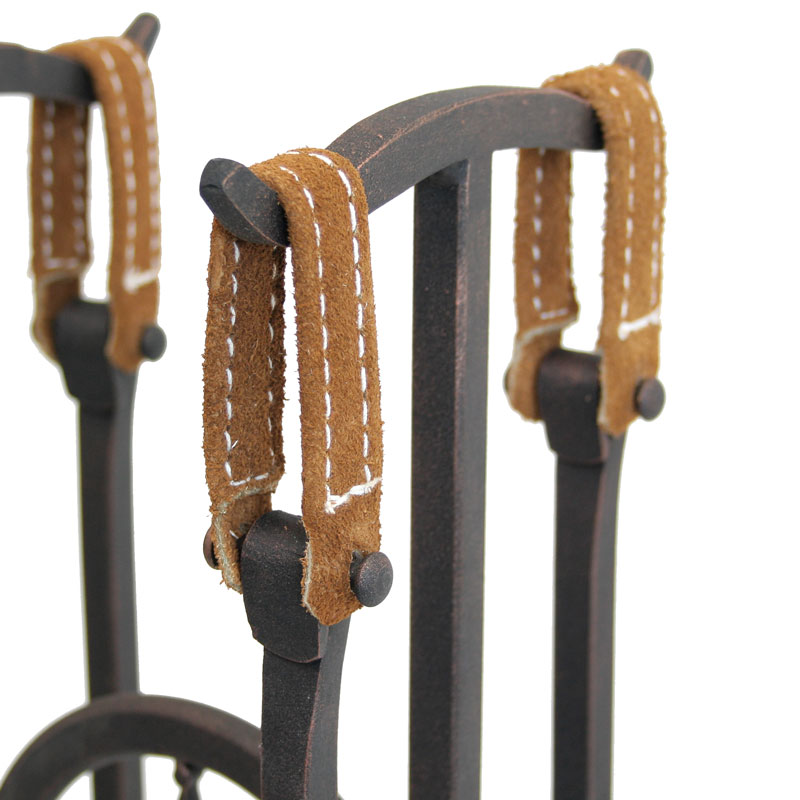 Pilgrim Distressed Bronze Western Star Fireplace Tool Set