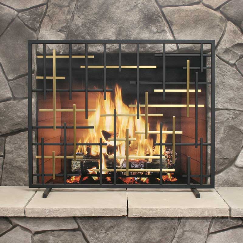 Pilgrim Contemporary Summer No Mesh Fireplace Screen