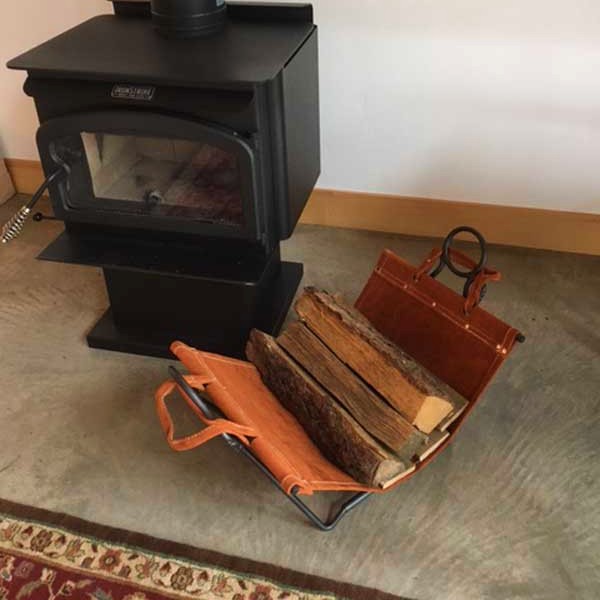 Pilgrim Forged Iron Firewood Basket and Log Carrier